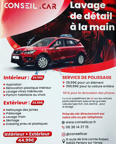 Lavage de détail à la main